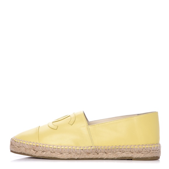CHANEL Lambskin CC Espadrilles 41 Yellow - Picture 3 of 10